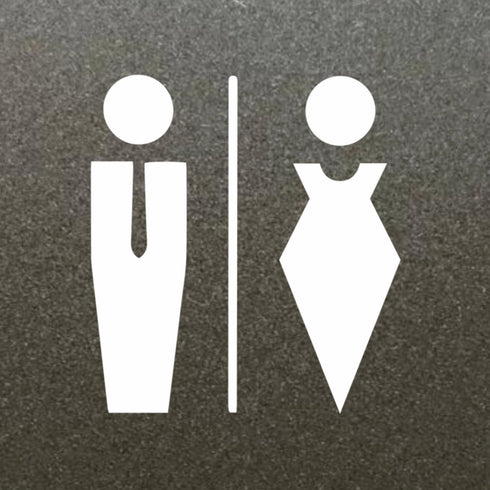 Placa Orientativa ícone Femino e Masculino