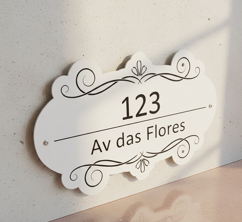 Placa Numérica - Barroco Imperial