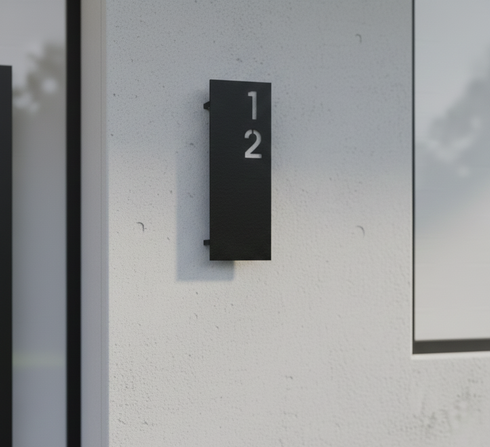 Placa Numérica - Ângulo Contemporânea