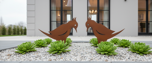 Escultura Jardim - Pássaros Orgânica