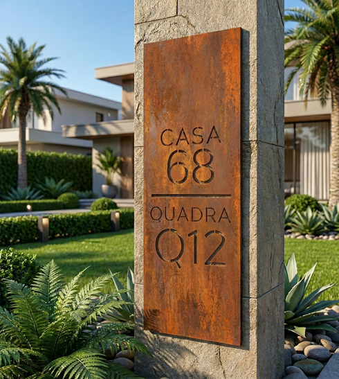 Placa Numérica - Insígnia Residencial