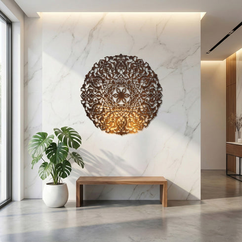 Escultura Parede - Mandala Arabis Ornamental