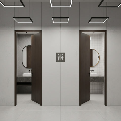 Placa Orientativa ícone Femino e Masculino