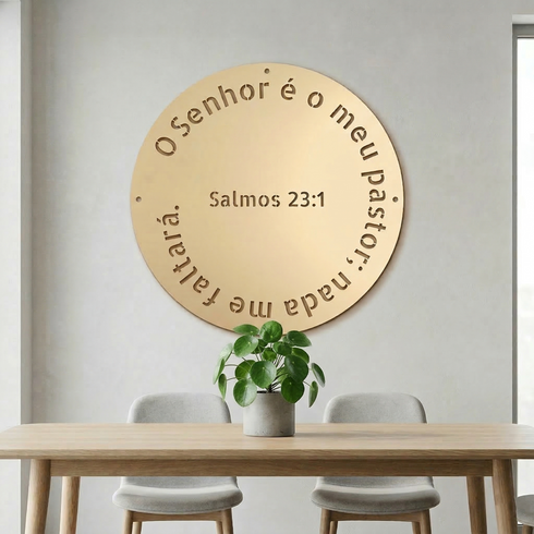 Escultura Versículos - Fé que Decora