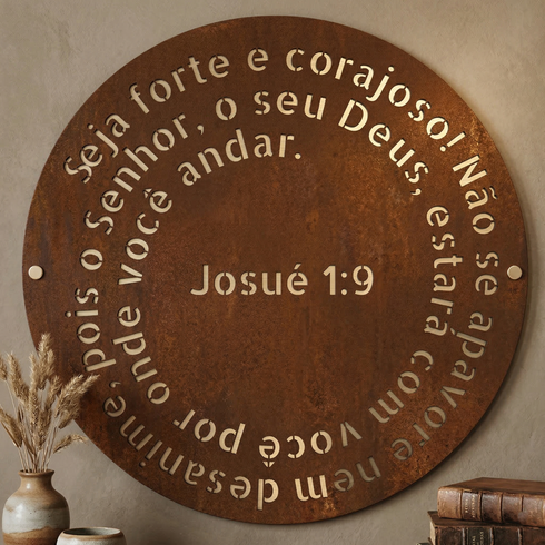 Escultura Versículos - Fé que Decora