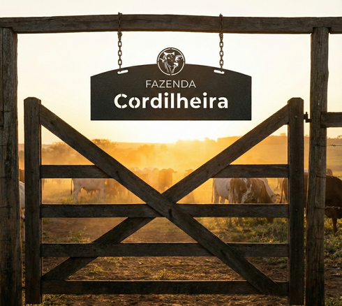 Placa Fazenda - Rústica Serrana