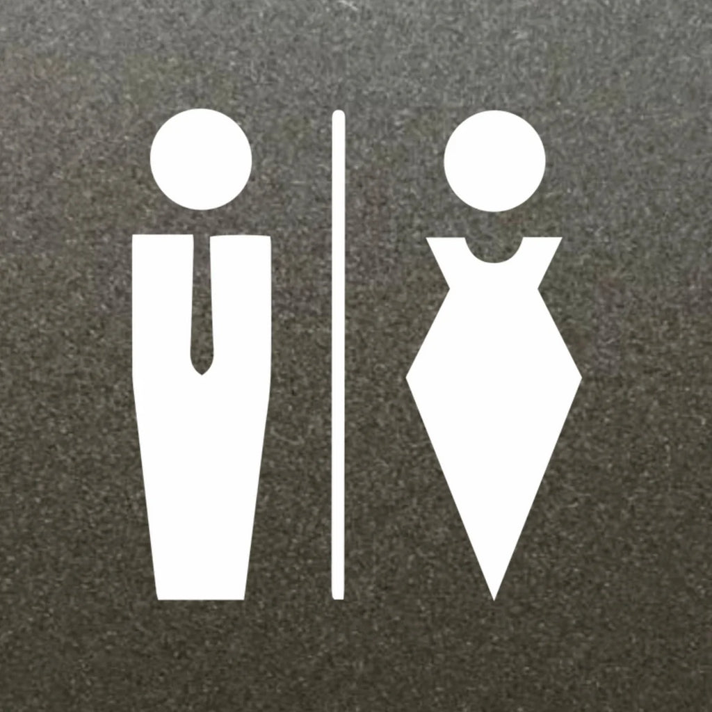 Placa Orientativa - Icone  Feminino e Masculino